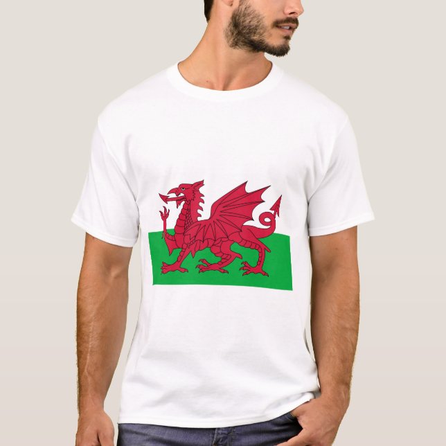 Camiseta Welsh Flag (País de Gales) (Welsh Dragon) (Frente)