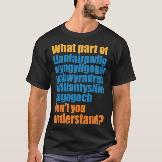 Camiseta Welsh Longest Welsh word (Frente)