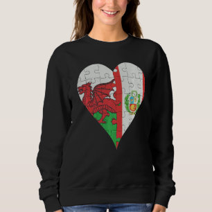 Camiseta Welsh Peruvian Flag Heart