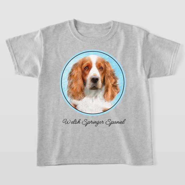 Camiseta Welsh Springer Spaniel Painting - Arte Original De (Postura )