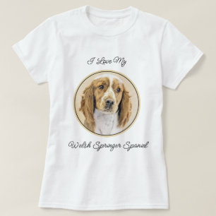 Camiseta Welsh Springer Spaniel Painting - Arte Original De