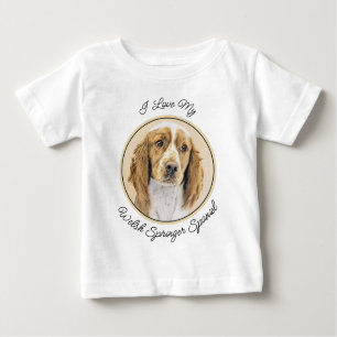 Camiseta Welsh Springer Spaniel Painting - Arte Original De
