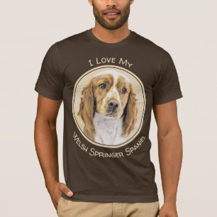 Camiseta Welsh Springer Spaniel Painting - Arte Original De