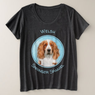 Camiseta Welsh Springer Spaniel Painting - Arte Original De