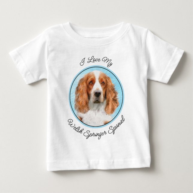 Camiseta Welsh Springer Spaniel Painting - Arte Original De (Frente)
