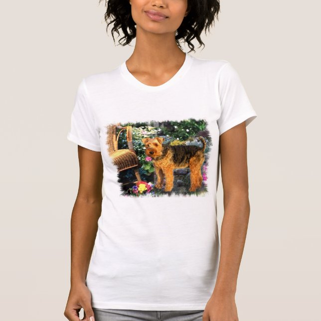 Camiseta Welsh Terrier Art Gifts (Frente)