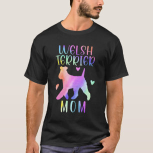 Camiseta Welsh Terrier Mãe Welsh Terrier Cachorro Mãe Rainb