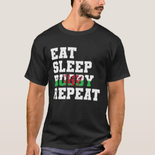 Camiseta Welsh Wales Come Sleep Rugby Repete