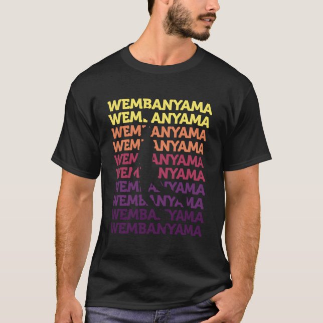 Camiseta Wembanyama Basbol Incrível Ventilador de Presente (Frente)