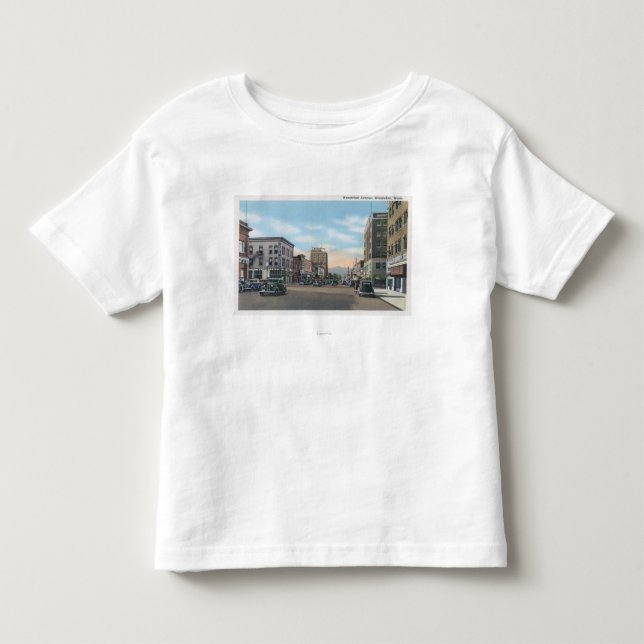 Camiseta Wenatchee, cena da avenida de WashingtonWenatchee (Frente)