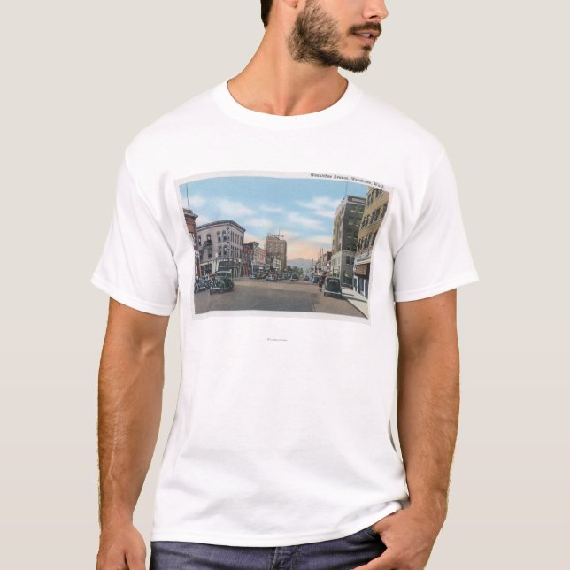 Camiseta Wenatchee, cena da avenida de WashingtonWenatchee (Frente)