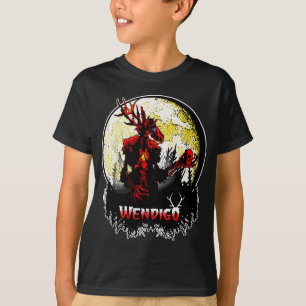 Camiseta Wendigo; Novo monstro Skinwalker Cryptid Mau Horro