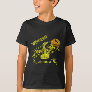 Camiseta Wengen Suíça Esqui Retro