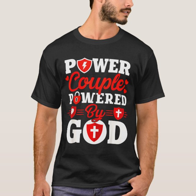 Camiseta Wer Couple Wered By God Christian Couples Matching (Frente)