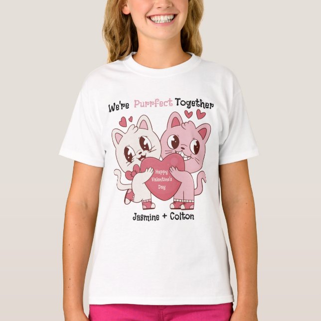 Camiseta We're Purrfect Together (Frente)