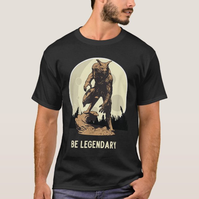 Camiseta Werewolf Be Legendary Motivational Insrational  (Frente)