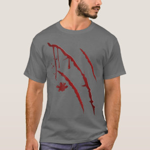 Camiseta Werewolf Blood Scratch Wolf Costume Vintage Scary