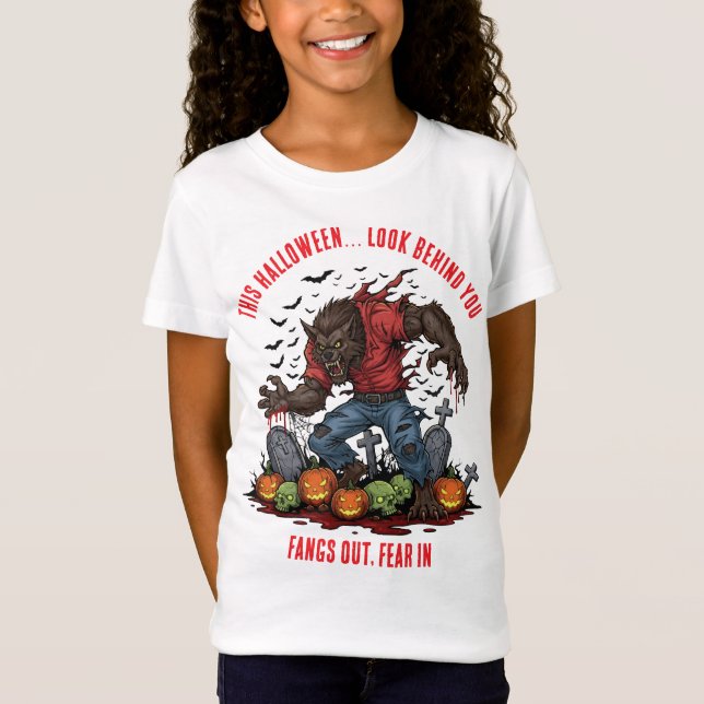 Camiseta 🐺 Werewolf Halloween Horror Tee 🎃 (Frente)