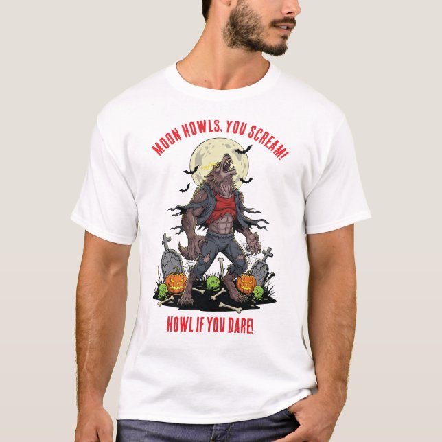 Camiseta 🐺 ♥️ Werewolf Halloween Horror Tee 🎃 (Frente)