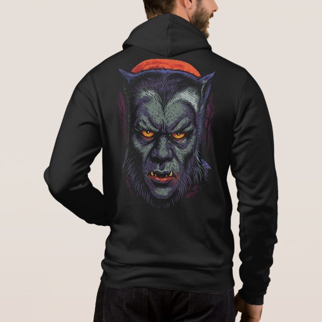 Camiseta Werewolf Maldição Hoodie - Horror Clássico do Wolf (Verso)
