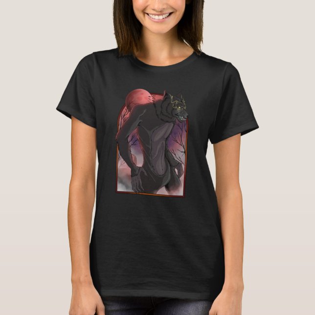 Camiseta Werewolf Mythical Creature Wolfman Cryptid Folklor (Frente)
