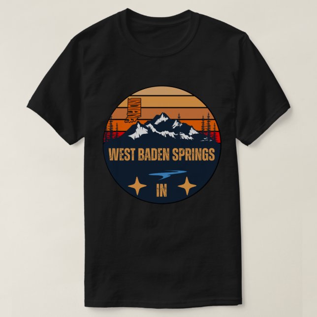 Camiseta West Baden Primaveras, Indiana (Frente do Design)
