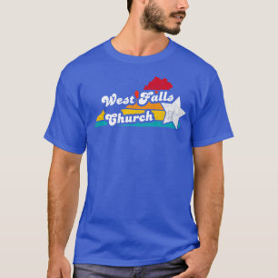 Camiseta West Falls Church Virginia Vintage angustiou Souv