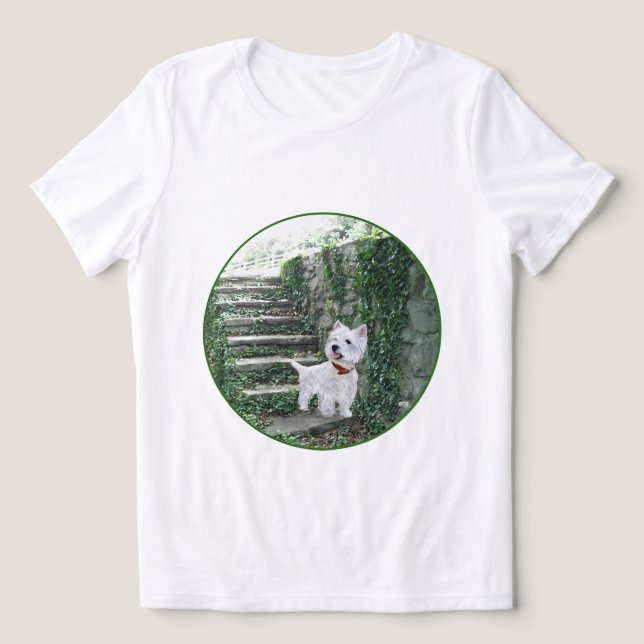 Camiseta West Highland White Terrier Ivy Stairs (Design frontal)