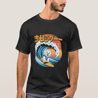 Camiseta West Highland White Terrier Japonês Kanagawa Wave