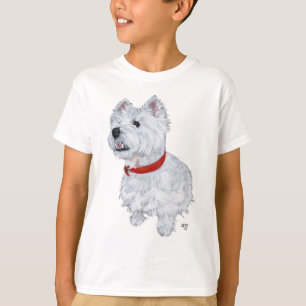 Camiseta West Highland White Terrier - Olhando para Cima