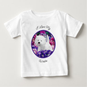 Camiseta West Highland White Terrier Pintando Arte Canina
