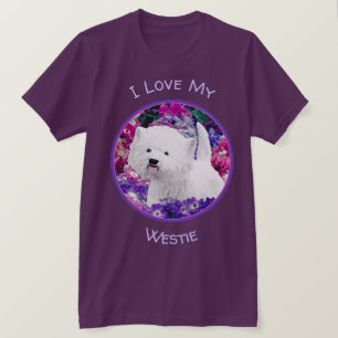 Camiseta West Highland White Terrier Pintando Arte Canina