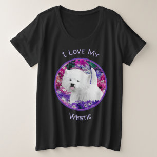 Camiseta West Highland White Terrier Pintando Arte Canina