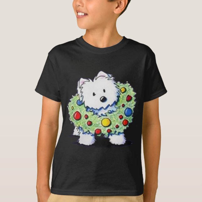 Camiseta West Highland White Terrier Xmas Light (Frente)