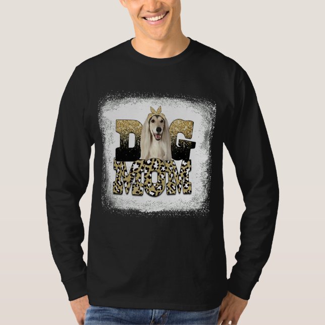 Camiseta West Lepard Afghan Hound dia de as mães 1 (Frente)