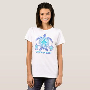Camiseta West Palm Beach, Florida Blue Sea Turtle Souvenirs