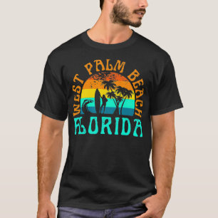 Camiseta West Palm Beach Florida Surfing Beach Ocean Waves
