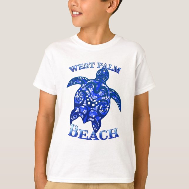 Camiseta West Palm Beach Florida Vacation Tribal Turtle (Frente)
