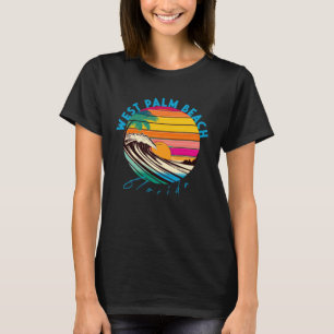 Camiseta West Palm Beach Retro 1980s Style Florida Beach