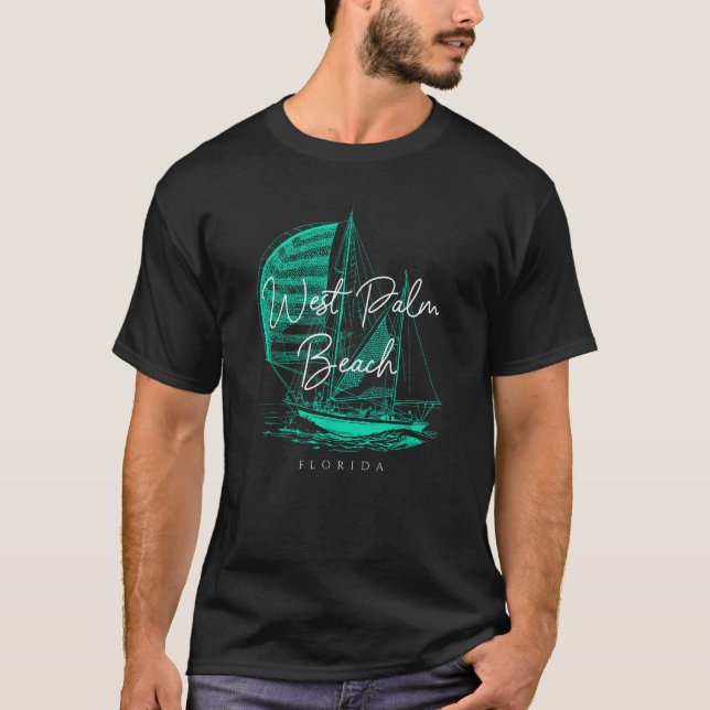 Camiseta West Palm Beach Sailboat (Frente)
