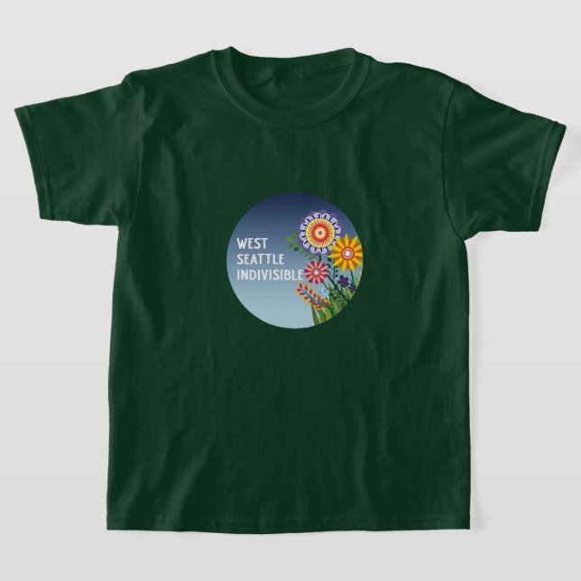 Camiseta West Seattle Indivisible Kids GreenFlower (Postura )