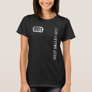 Camiseta West Valley City Utah 801 Area Code Vintage Retro