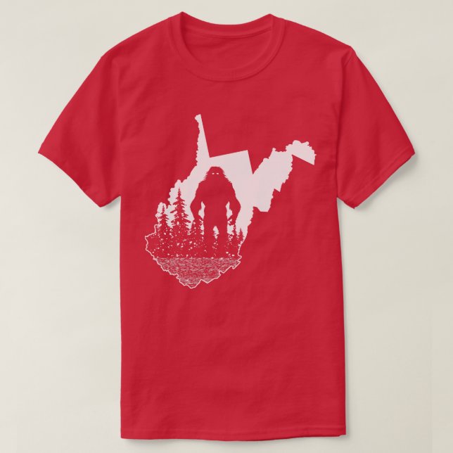 Camiseta West Virginia Bigfoot (Frente do Design)
