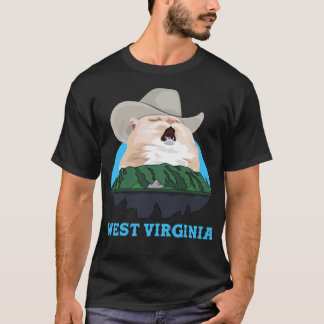 Camiseta WEST VIRGINIA Cantando Meme Cat Cowboy