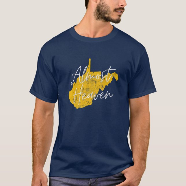 Camiseta West Virginia Quase Heaven WV Map State Home 304 (Frente)