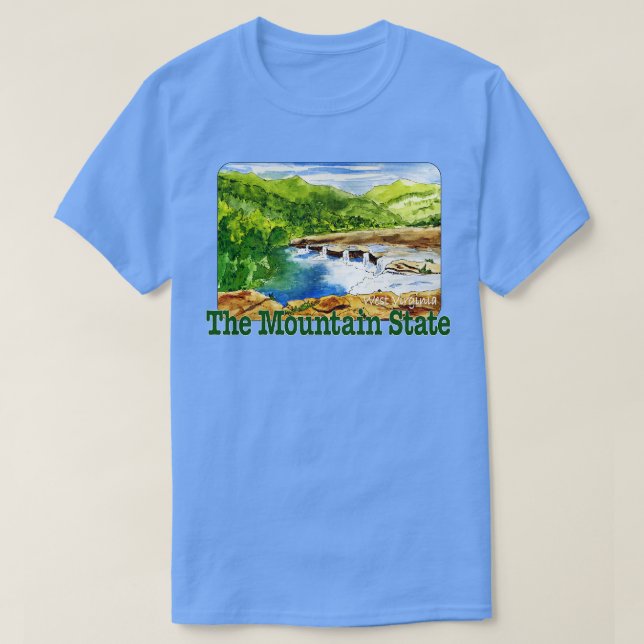 Camiseta West Virginia The Mountain State (Frente do Design)