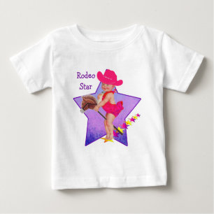 Camiseta Western Baby Cowgirl No Stick Horse