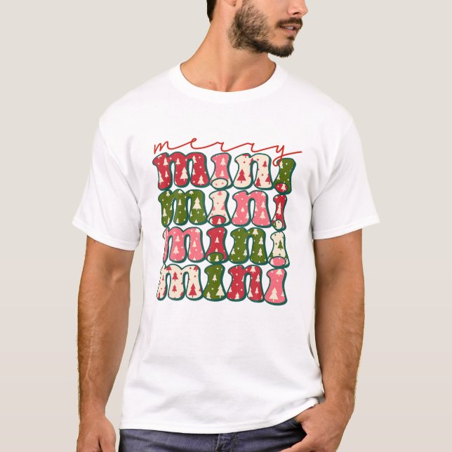Camiseta Western Boho Retro Christmas Mimi Mom Mother (Frente)