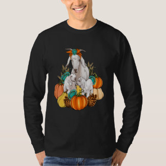 Camiseta Western Country Goat Family Fall Pumpkin Fall Autu