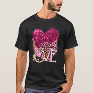 Camiseta Western Country Leopard Hearts Love Cowgirl Valent